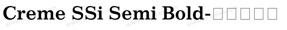Creme SSi Semi Bold字体转换